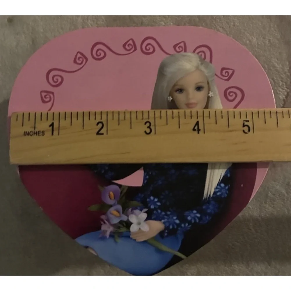 Vintage Barbie Spinning Wind-up Music Box Pink Heart Feelin Groovy Mattel *flaw‎
